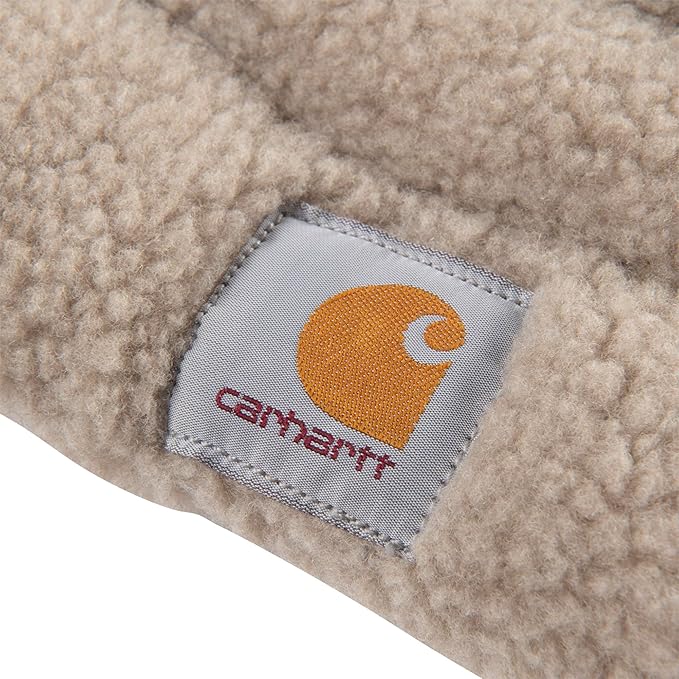 Carhartt Durable Firm Duck Sherpa Top Dog Napper Pad, Washable Duck Canvas Pads for Dogs, Sherpa Top Napper Pad (Carhartt Brown), Large