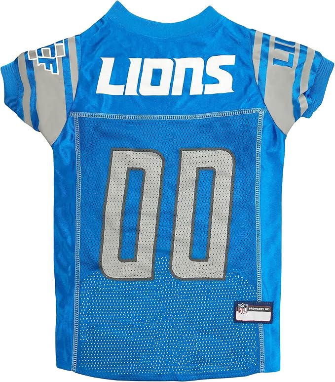 Pets First NFL Detroit Lions Dog Jersey, Size Large, Football Shirt Costume for Pet, Dog Sports T-Shirt, NFL Team Clothing for Cats, Licensed Pet Apparel Available in 7 Sizes and 32 Teams