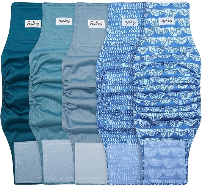 Reusable Dog Belly Bands for Male Dogs Diapers,5 Pack Premium Washable Dog Diapers Male Puppy Nappies Wrap,XS