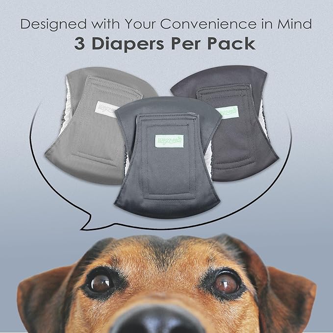 wegreeco Washable Male Dog Belly Band (Stylish Pattern)- Pack of 3 - Washable Male Dog Belly Wrap, Dog Diapers Male (X-Small)