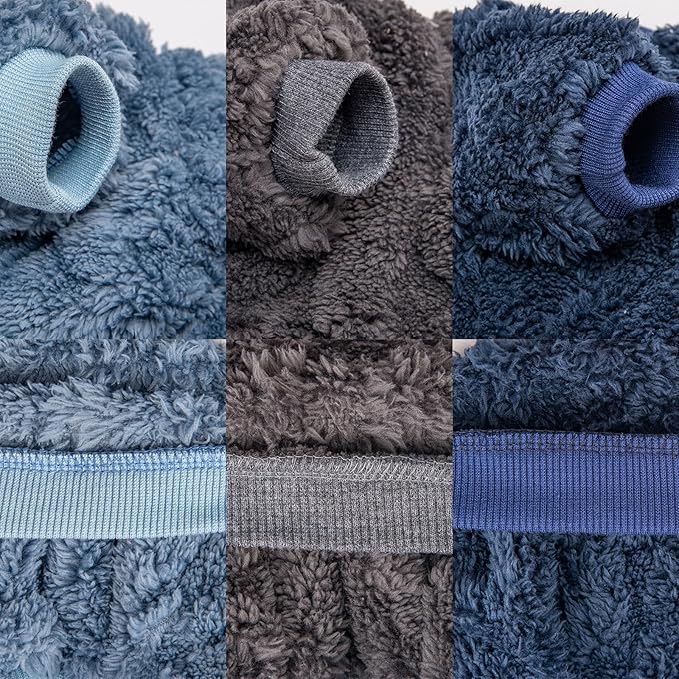 Dog Sweater, 3 Pack Dog Sweaters for Small Dogs or Cats, Girl or Boy, Warm Dog Clothes Shirt Coat for Winter Christmas (Blue, Dark Blue, Grey, X-Small)