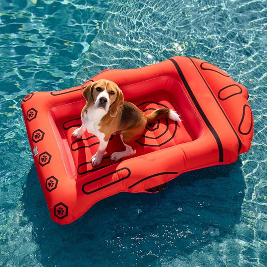 BigMouth Inc. Pool Float for Dogs, Durable Inflatable Vinyl Raft for Small to Medium Sized Dogs
