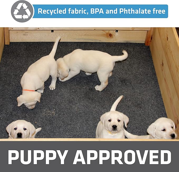 Drymate Whelping Box Liner Mat, Machine Washable, Super Absorbent, Waterproof, Quick Dry, Slip-Resistant, Reusable Dog Puppy Pee Pads for Training, Housebreaking, Incontinence, Crate (USA Made)(48x50)