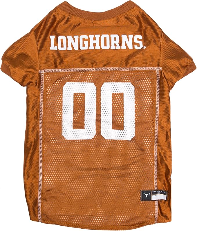 Pets First NCAA College Texas Longhorns Mesh Jersey for DOGS & CATS, XX-Large. Licensed Dog Jersey with your Favorite Football/Basketball College Team