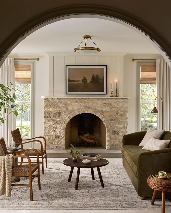 Loloi Magnolia Home by Joanna Gaines Pace Collection PAC-01 Natural/Stone 7'-10" x 10' Area Rug