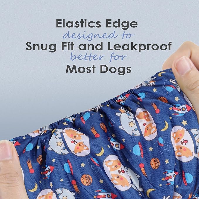 wegreeco Washable Male Dog Belly Band (Stylish Pattern)- Pack of 3 - Washable Male Dog Belly Wrap, Dog Diapers Male (Funny Dogs, X-Small)
