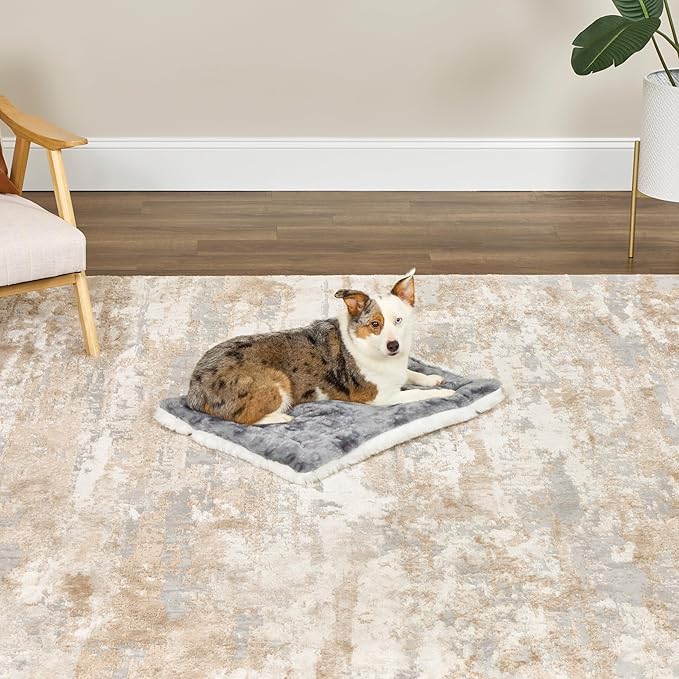 MidWest Homes for Pets Reversible Pet Bed; Machine Washable; Great for Medium Dog Breeds; Spotted Gray; 30"; 40230-FVGYS