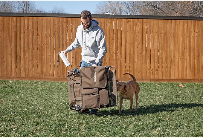 Momarsh Final Stand Dog Adjustable Training Platform & Storage Panel | Hunting Stand | Elevated Pet System for Place, Agility & Steadiness | Dog Trainer System | Mesh Bottom Mud Feet | 150lb Capacity