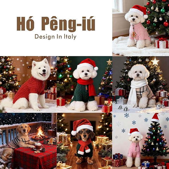 Small/Medium Dog Sweater, Warm Dog Winter Coat w/Sleeves, Comfortable High Neck Premium Dog Clothes for Schnauzer-Best for Holidays, Daily Walks M Pink