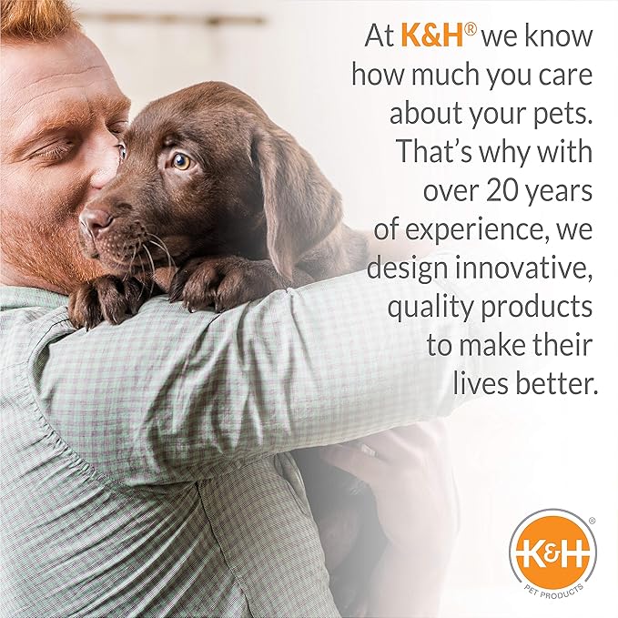 K&H Pet Products Lectro-Kennel Heated Outdoor Dog Pad, Durable Rigid ABS Plastic Waterproof Heated Pad for Cat & Dog Houses Outdoor, Washable Cover, Safety Listed - Large 28.5 X 22.5in Black 80W