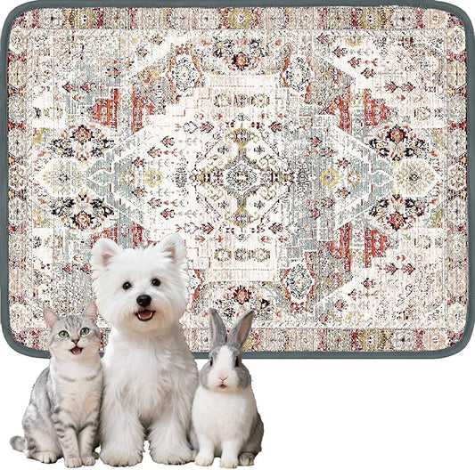 Washable Pee Pads for Dogs, Reusable Puppy Potty Training Pads, Ultra-Absorbent Thick Waterproof Leak-Proof Non-Slip Pads & Mat for Crate, Playpen, Floor, Whelping & Housebreaking , 2 Pack 18"x24"