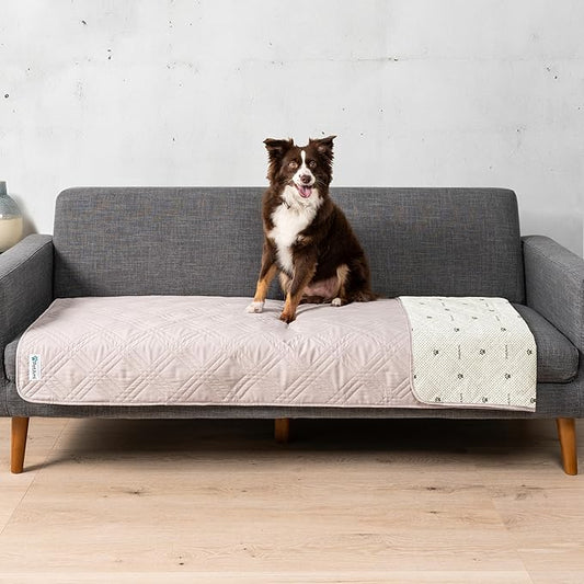 PetAmi Waterproof Couch Cover for Dogs, Waterproof Pet Blanket, Reversible Furniture Cover Sofa Protector for Pet Cat Bed, Washable Waterproof Blanket Dog Cover for Couch Seat, 30x70 Beige