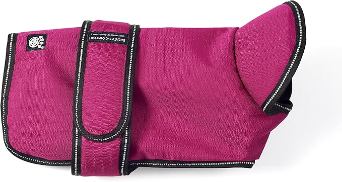 PetRageous 7303MXXL Juneau Waterproof Cold Weather Dog Coat with Full Chest Coverage Leash Opening - 28-Inch Long Heavyweight Jacket for XX-Large Breeds, Magenta