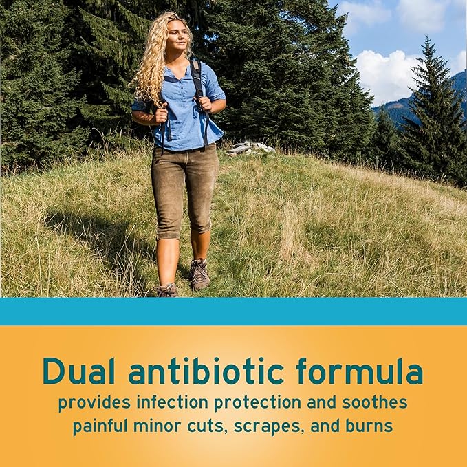 Neosporin + Maximum-Strength Pain Relief Dual Action Cream, First Aid Topical Antibiotic & Analgesic Cream for Soothing Infection Protection & Wound Care of Minor Cuts, Scrapes & Burns, .5 oz, 2 Pack