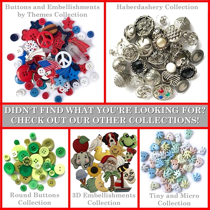 Buttons Galore and More Collection of Novelty Buttons and Embellishments Based on A Variety of Themes, Holidays, and Seasons for DIY Crafts, Scrapbooking, Sewing, Cardmaking and other Projects