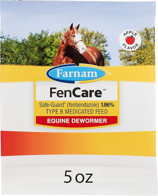Farnam FenCare Safe-Guard (fenbendazole) 1.96% Type B Medicated Feed Equine Dewormer 5 Ounces