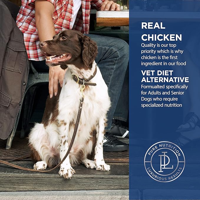 PURELUXE Grain & Gluten Free Dog Food, Stellar Holistic Low Protein & Fat Chicken, Trout & Eggs for Adult & Senior Dogs