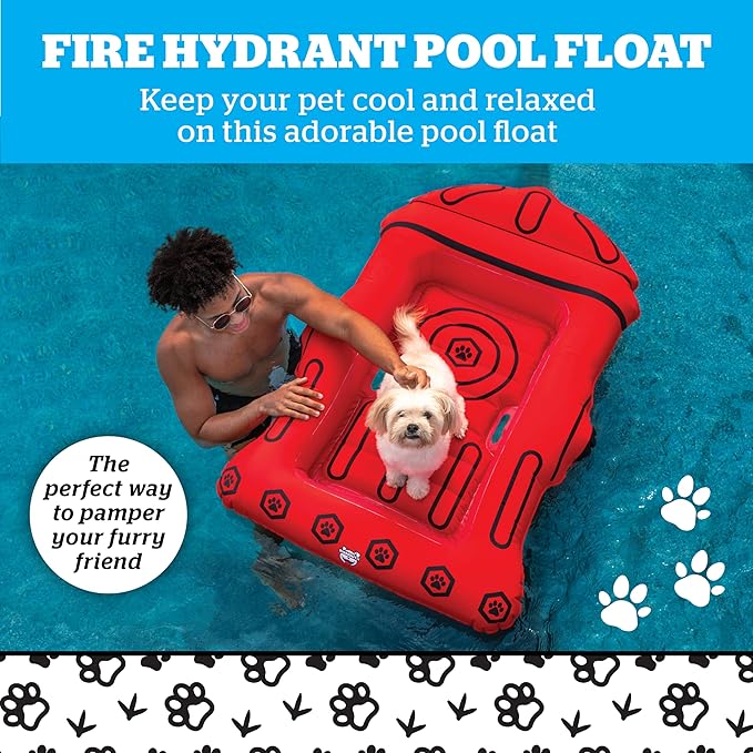BigMouth Inc. Pool Float for Dogs, Durable Inflatable Vinyl Raft for Small to Medium Sized Dogs