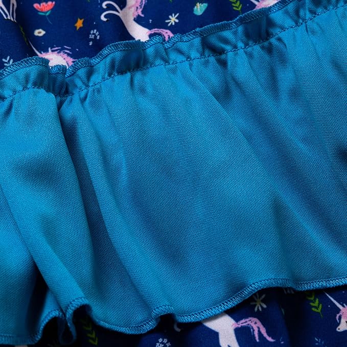 LovinPet Large Dog Pjs - Unicorn Dog Shirt, Post Surgery Recovery Onesie, Mermaids & Unicorns Blue/White Print, Lightweight Pullover Large Puppy Pajamas, Pet Pajamas for Dogs, Blue 3XL