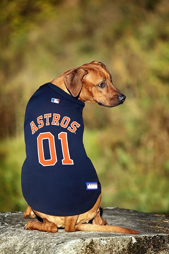 Official MLB Houston Astros Pet Jersey for Dogs & Cats, Size X-Large - Stylish Baseball Jersey for Your Furry Fan- Show Off Team Spirit with The Perfect Fan Apparel Gear for Pet, Dog & Cat