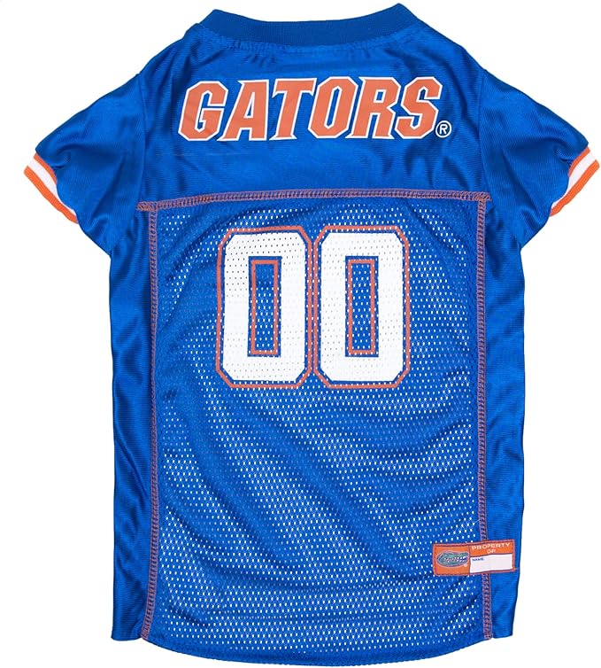 Pets First NCAA College Florida Gators Mesh Jersey for DOGS & CATS, X-Small.Licensed Dog Jersey with your Favorite Football/Basketball College Team