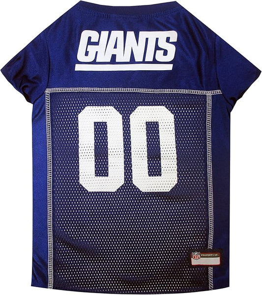 NFL New York Giants Dog Jersey, Size: Small. Best Football Jersey Costume for Dogs & Cats. Licensed Jersey Shirt