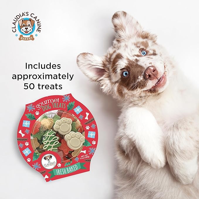 Santa Paws Classic Gourmet Dog Cookies - Vanilla Flavored Christmas Treats for All Breeds and Sizes