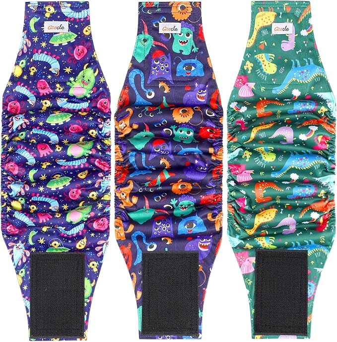 Reusable Dog Diapers Male 3Pcs, Premium Washable Belly Band for Male Dogs XLarge, High Absorbing Male Dog Wraps for Doggie & Puppy in Incontinence, Excitable Urination and Training XL