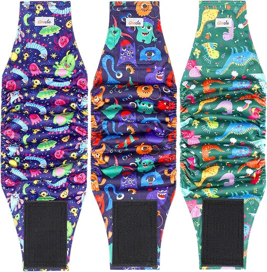Reusable Dog Diapers Male 3Pcs, Premium Washable Belly Band for Male Dogs XLarge, High Absorbing Male Dog Wraps for Doggie & Puppy in Incontinence, Excitable Urination and Training XL