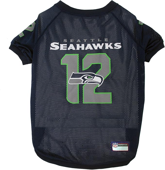 Pets First Seattle Seahawks NFL Jersey - 12th Man - X-Small. Cutest Football Jersey for Dogs & Cats