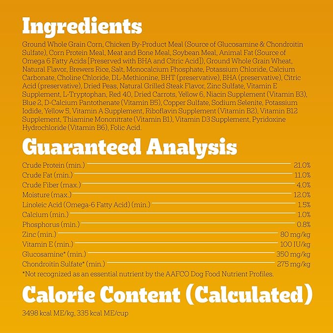 Pedigree Dry Dog Food for Adult Small Dogs, Grilled Steak and Vegetable Flavor, 14 lb. Bag