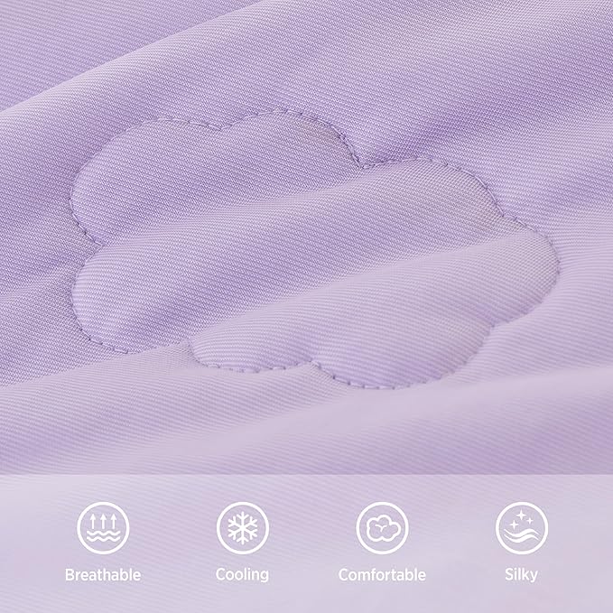 LE SURE Premium Cooling Blankets for Small Dogs - Washable Small Dog Cooling Throw Blanket with Q-MAX>0.4，Durable Self Cooling Pet Mat for Cat, Cooling Summer Blanket for Hot Weather, Purple, 25x35