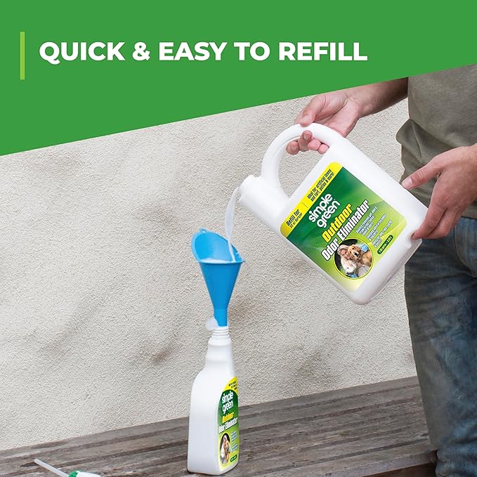 Simple Green Outdoor Odor Eliminator for Pets, Dogs, 1 gallon Refill - Ideal for Artificial Lawns & Patio, Milky White (Pack of 4)