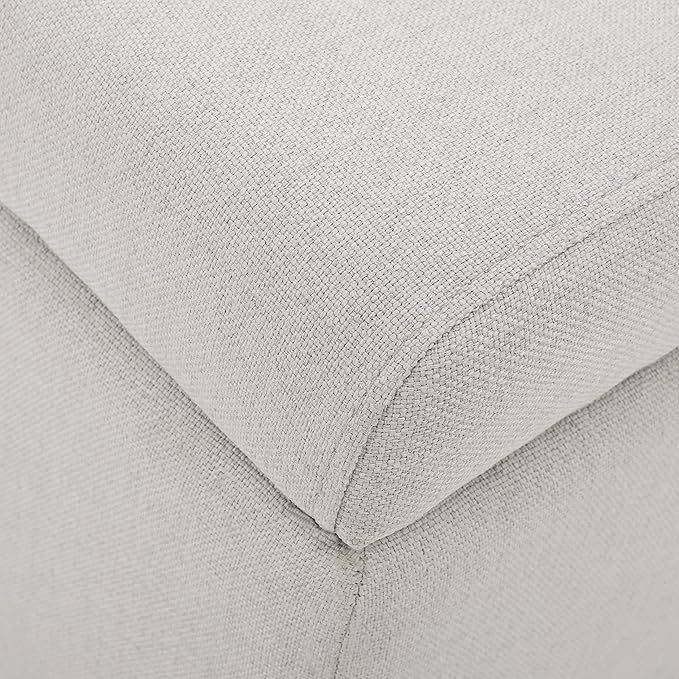 Christopher Knight Home Mission Fabric Storage Ottoman, Light Grey