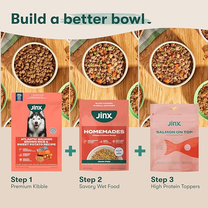 Jinx Premium Dry Dog Food, for All Lifestages - Real Chicken, Brown Rice & Sweet Potato Kibble with Superfoods for Immune Support & Probiotics for Digestive Support - No Fillers - 4lb