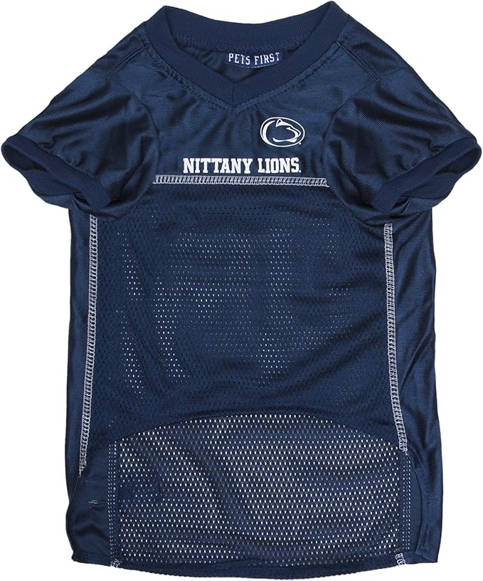 Pets First NCAA College Penn State Nittany Lions Mesh Jersey for DOGS & CATS, X-Small.Licensed Dog Jersey with your Favorite Football/Basketball College Team