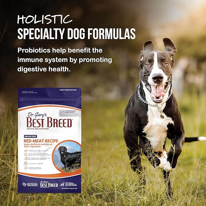 Dr. Gary's Best Breed Grain Free Red Meat Recipe Slow-Cooked in USA [Natural Dry Dog Food for All Breeds and Sizes] - 26lbs., Dark Brown