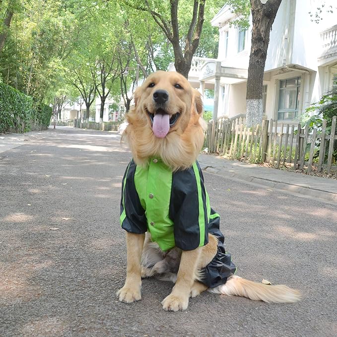 Pet Clothing Rain Coat Waterproof Nylon Pets Raincoat Rain Jacket Adorable Hoodie Perfect For Small Dog Breed Female Male Dog Red Green Color (M, Green)
