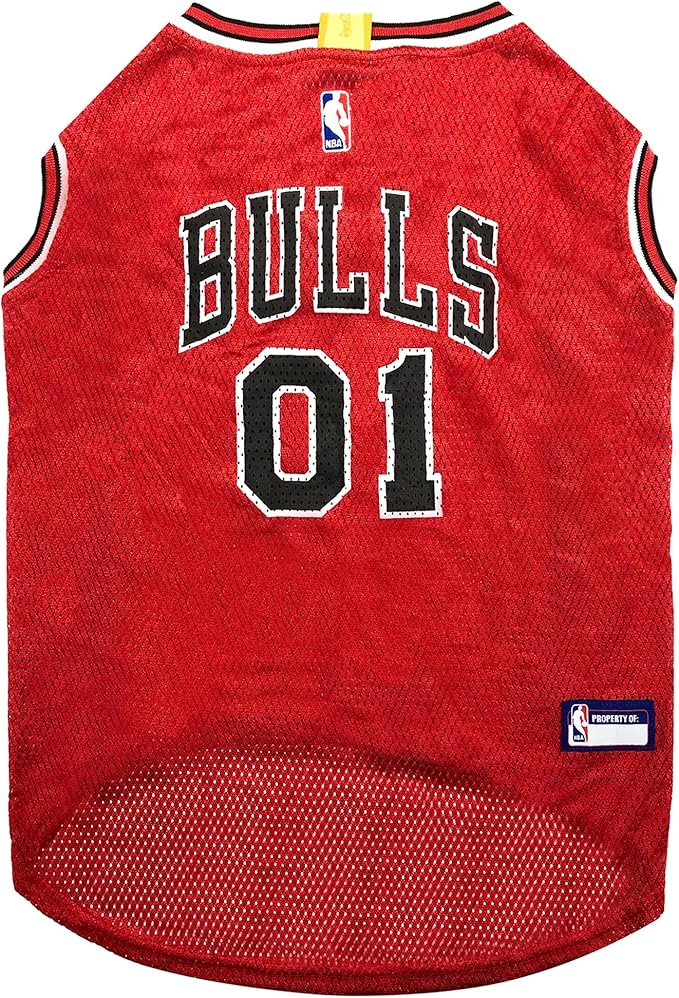 Pets First NBA CHICAGO BULLS DOG Jersey, X-Small - Tank Top Basketball Pet Jersey