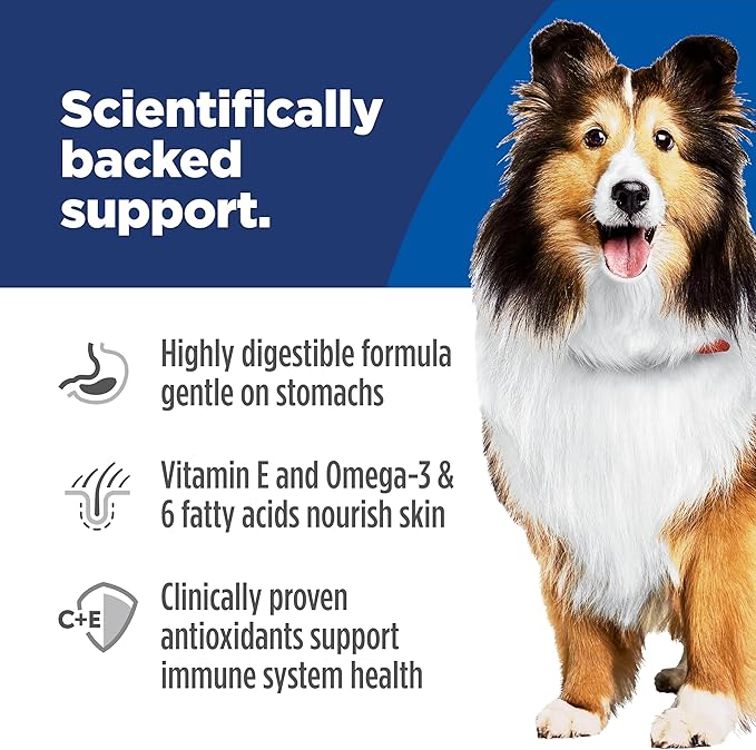 Hill's Science Diet Adult 1-6 Sensitive Stomach & Skin Wet Dog Food, Turkey & Rice Stew, 12.5 oz. Cans, 12-Pack