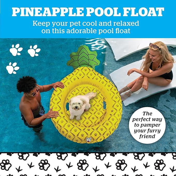 BigMouth Inc. Pool Float for Dogs, Durable Inflatable Vinyl Raft for Small to Medium Sized Dogs