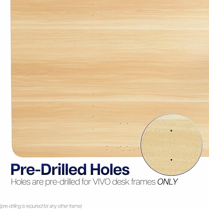 VIVO Light Wood Universal 71 x 30 inch Solid One-Piece Table Top for Standard and Sit to Stand Height Adjustable Home and Office Desk Frames, DESK-TOP71C