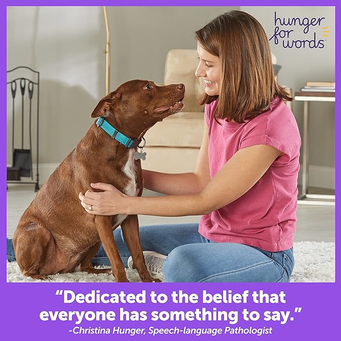 Hunger For Words Talking Pet Next Words Locations - 3 Piece Set of Recordable Speech Buttons for Dogs, Dog Buttons for Communication