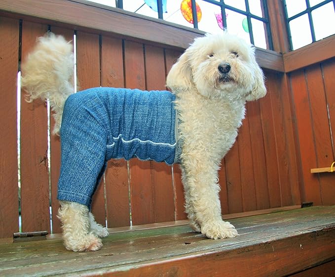 Original Dog Pants, E-Collar Alternative, Dog Pajamas, Dog Diaper X-Large Dog, Blue