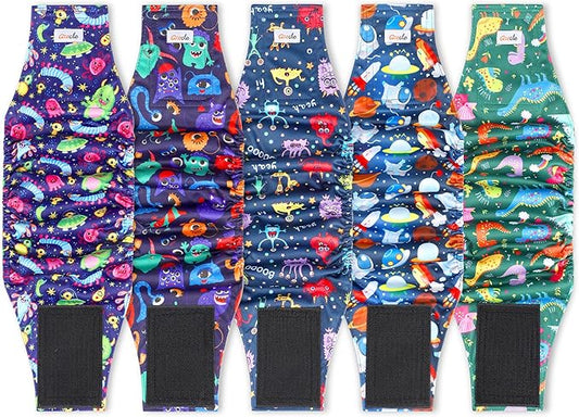Dog Diapers Male, Belly Bands for Male Dogs, Pack of 5, High Absorbing Extra Small Male Dog Wraps for Doggie & Puppy in Incontinence or Excitable Urination and Training(XXL)