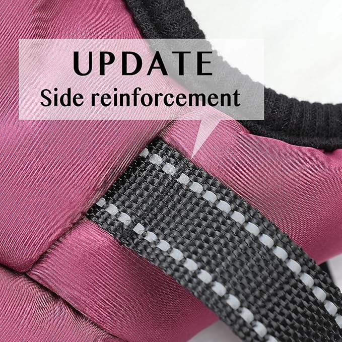 Aiboria Dog Coat for Winter Waterproof Dogs Jackets Windproof Fleece Small Dog Vest Harness Winter Padded Pet Black XXL
