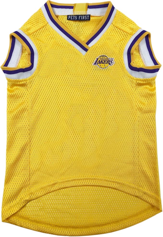 NBA LOS ANGELES LAKERS DOG Jersey, Large - Tank Top Basketball Pet Jersey