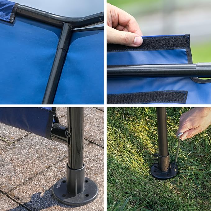 ShelterLogic 5' Outdoor Pet Shade, Versatile Pet Canopy Tent for Medium to Large-Breed Dogs, Cats, Small Animals and Livestock, Blue