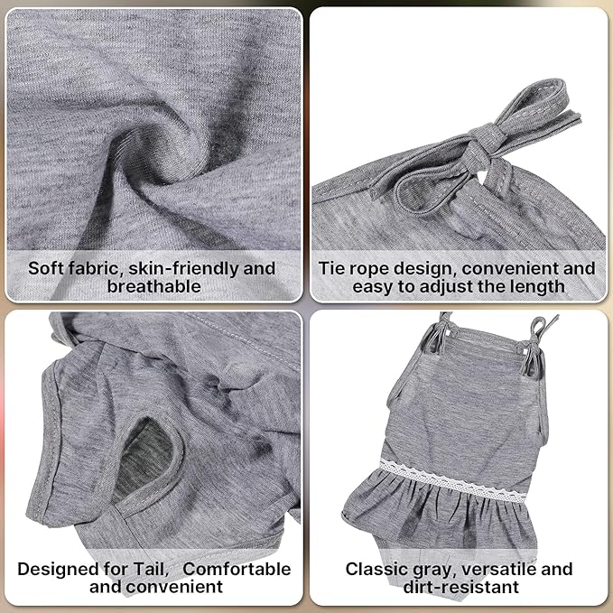 3 Pieces Reusable Dog Diapers Female Dog Period Diapers Washable Puppy Sanitary Panties with Adjustable Suspender Pet Underwear Jumpsuits for Female Doggy Doggie Puppy(XL)