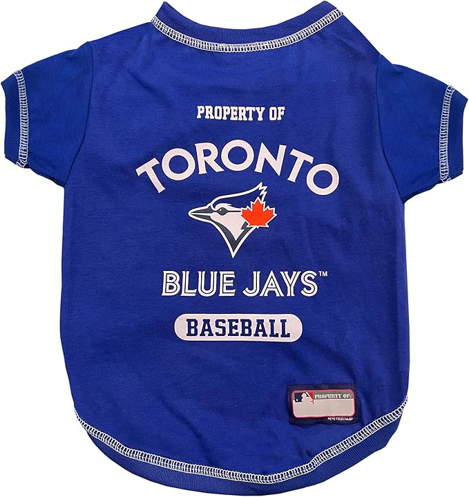 MLB Tee Shirt for Dogs & Cats - Toronto Blue Jays Dog T-Shirt, X-Small.
